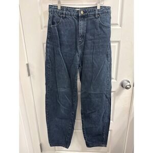 Rollas Genie Super High Rise 80s Balloon Leg Jeans Dark Wash Blue Size 28